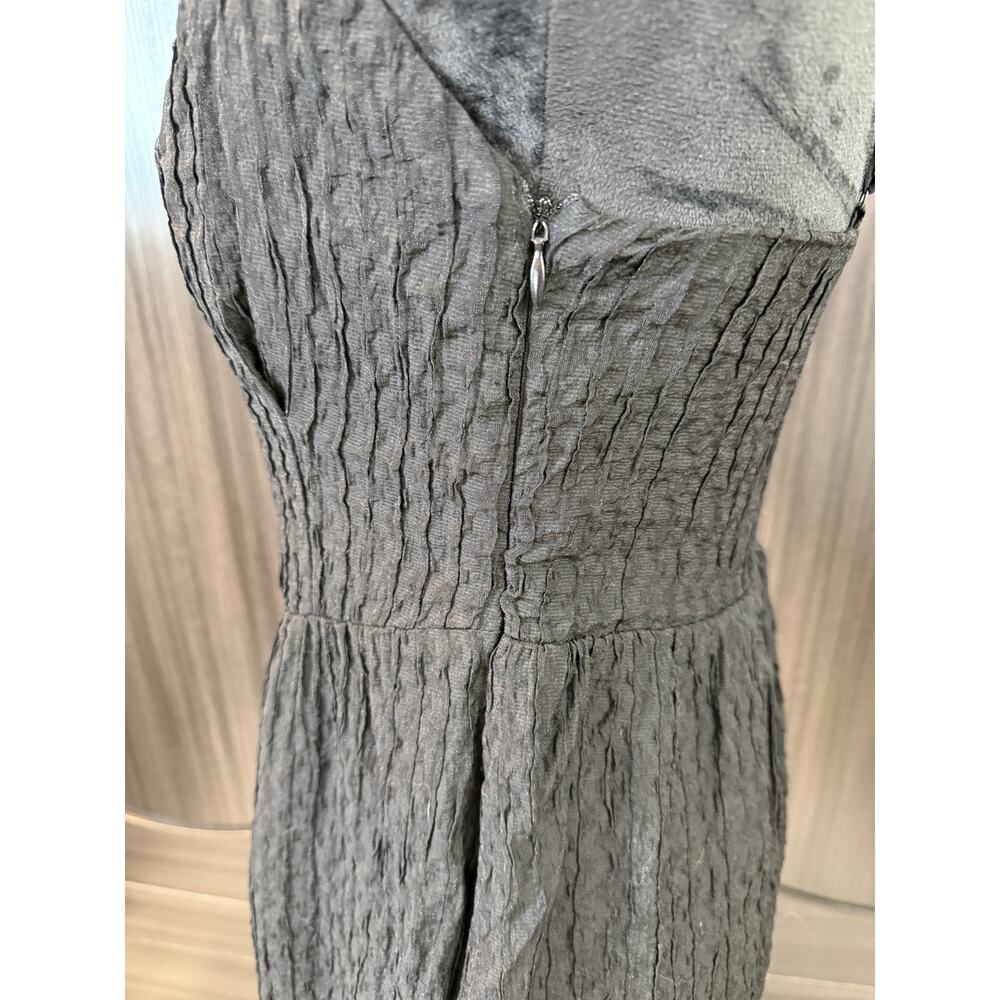 ASTR The Label Medium Lyocell Blend Black Textured Midi Dress Whimsycore Resort - Picture 5 of 11